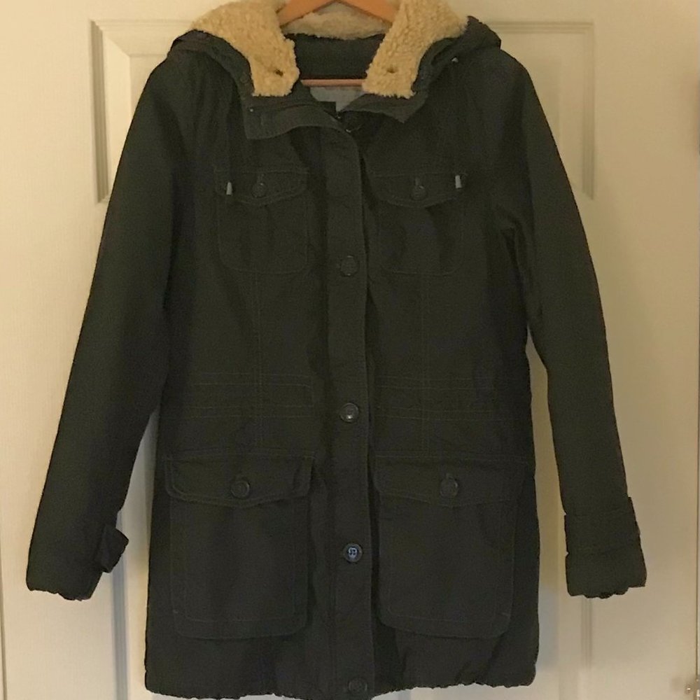 COAT with Hood by ANDREW MARC NEW YORK in Black Size S